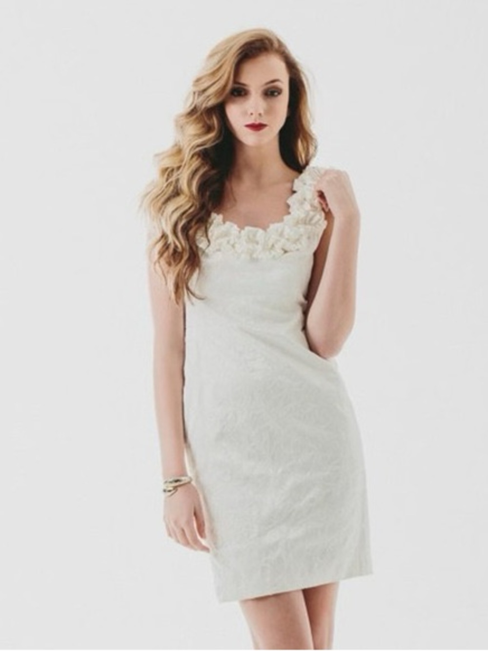 Lafayette 148 New York Rosette Sleeveless Dress